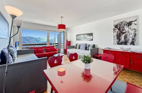 Randogne Apartment | Pied-à-terre in Crans-Montana, pool and view - Swi