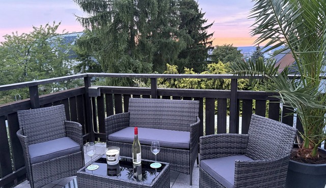 62m² junior suite with castle view and large roof terrace + free parking lot in Dresden
