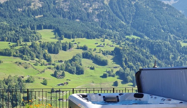 Chalet 8 people with private jacuzzi, view of the Dents du Midi-Portes du Soleil in Val-d'Illiez