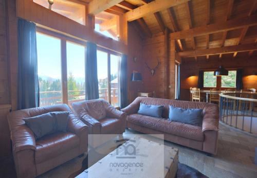 Chalet Zoe a Anzere avec vue sur les Alpes in Anzère