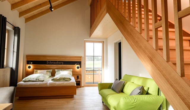 Design apartment with gallery and reading corner in Münchberg