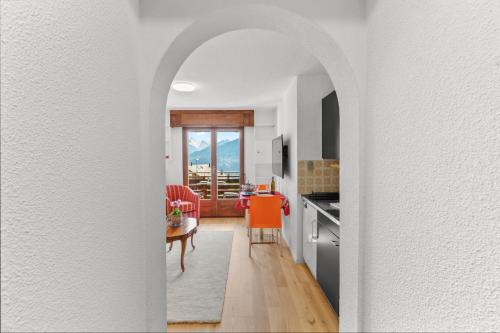Escapade romantique avec vue, balcon et parking in Crans-Montana