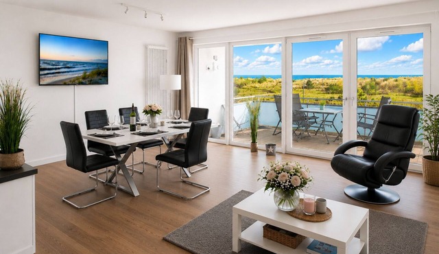 Exclusive apartment "Meerdüne" in direct beach location with balcony in Heiligenhafen