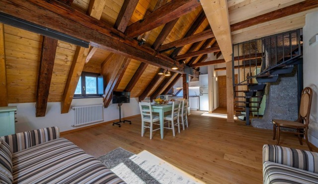 GuestHost - A comfortable 102 square meters apartment, perfect for seven people, located on the second floor of a historic building dating back to 1864 and renovated in 2025 while maintaining its historic atmosphere (NO elevator).The property is located in Tarvisio