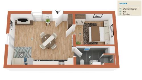 Gotha Apartment | FeWo Urban Gotha - Apartment Orangerie - Am Schlosspark- Parken an der der Tür- Barrierefrei, 900 Meter zum Bahnhof - Wallbox
