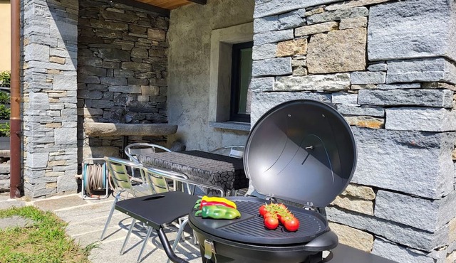 Wonderful private villa for 5 guests with WIFI, TV, patio and panoramic view in Bignasco