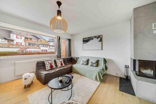 Crans center with fireplace and parking in Crans-Montana